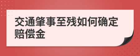 交通肇事至残如何确定赔偿金	