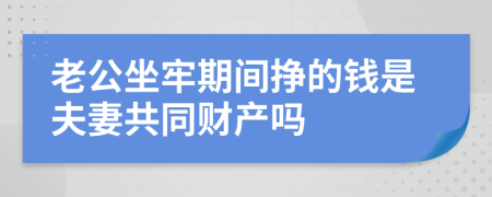 老公坐牢期间挣的钱是夫妻共同财产吗