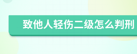 致他人轻伤二级怎么判刑