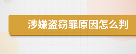 涉嫌盗窃罪原因怎么判