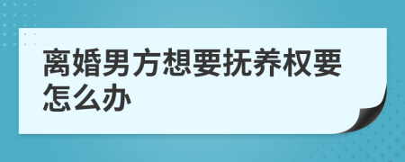 离婚男方想要抚养权要怎么办