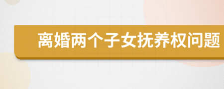 离婚两个子女抚养权问题