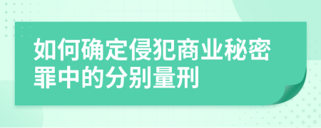 如何确定侵犯商业秘密罪中的分别量刑