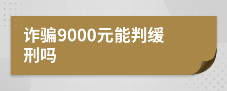 诈骗9000元能判缓刑吗