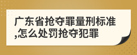 广东省抢夺罪量刑标准,怎么处罚抢夺犯罪