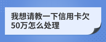 我想请教一下信用卡欠50万怎么处理