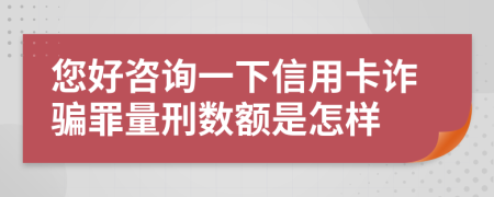 您好咨询一下信用卡诈骗罪量刑数额是怎样