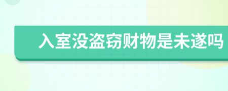 入室没盗窃财物是未遂吗