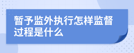 暂予监外执行怎样监督过程是什么