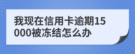 我现在信用卡逾期15000被冻结怎么办