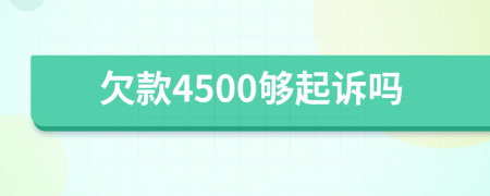 欠款4500够起诉吗