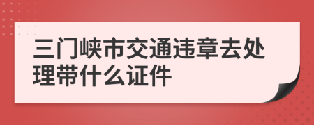 三门峡市交通违章去处理带什么证件