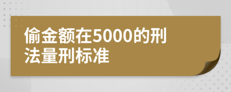 偷金额在5000的刑法量刑标准