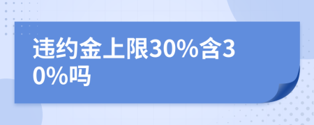 违约金上限30%含30%吗