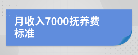 月收入7000抚养费标准