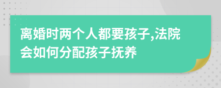 离婚时两个人都要孩子,法院会如何分配孩子抚养