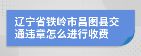 辽宁省铁岭市昌图县交通违章怎么进行收费
