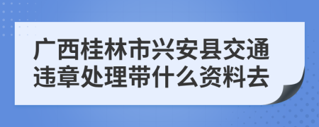 广西桂林市兴安县交通违章处理带什么资料去