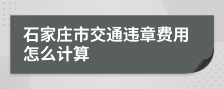 石家庄市交通违章费用怎么计算