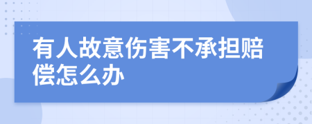 有人故意伤害不承担赔偿怎么办