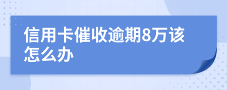 信用卡催收逾期8万该怎么办