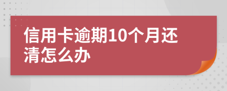 信用卡逾期10个月还清怎么办