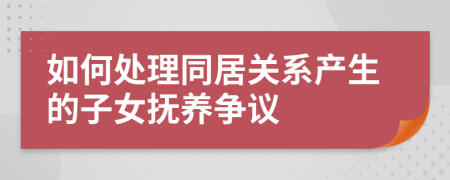 如何处理同居关系产生的子女抚养争议