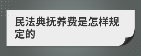 民法典抚养费是怎样规定的