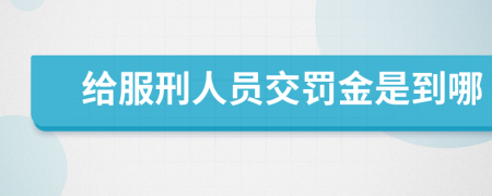 给服刑人员交罚金是到哪