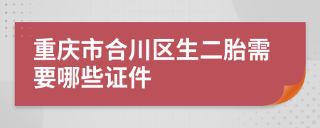 重庆市合川区生二胎需要哪些证件