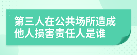 第三人在公共场所造成他人损害责任人是谁