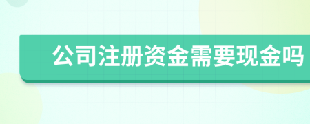 公司注册资金需要现金吗