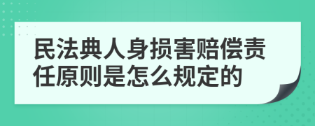 民法典人身损害赔偿责任原则是怎么规定的