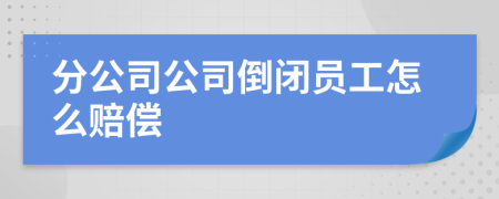 分公司公司倒闭员工怎么赔偿