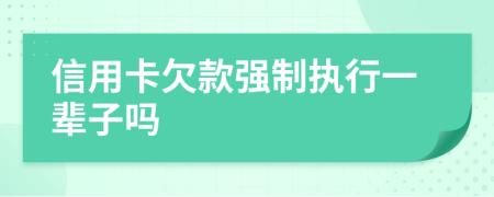 信用卡欠款强制执行一辈子吗