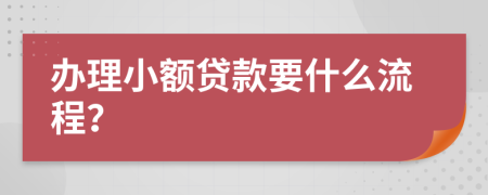 办理小额贷款要什么流程？