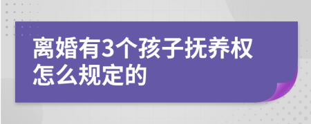 离婚有3个孩子抚养权怎么规定的