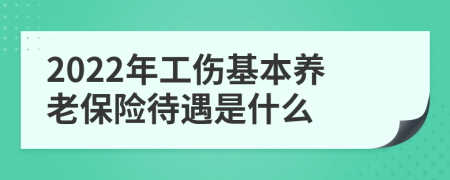 2022年工伤基本养老保险待遇是什么