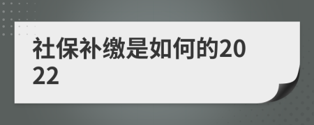 社保补缴是如何的2022