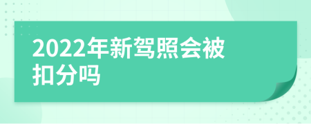 2022年新驾照会被扣分吗