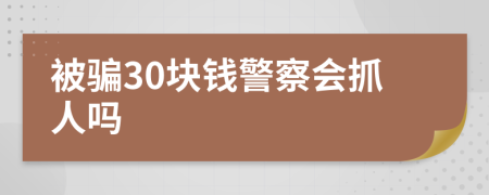 被骗30块钱警察会抓人吗