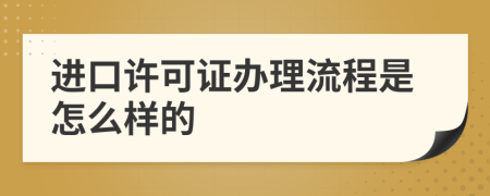 进口许可证办理流程是怎么样的
