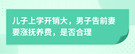 儿子上学开销大，男子告前妻要涨抚养费，是否合理