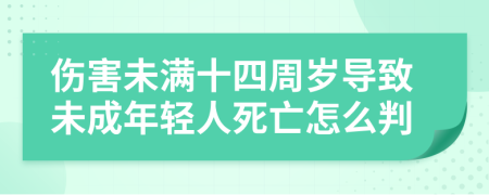 伤害未满十四周岁导致未成年轻人死亡怎么判