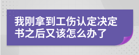 我刚拿到工伤认定决定书之后又该怎么办了