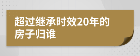 超过继承时效20年的房子归谁