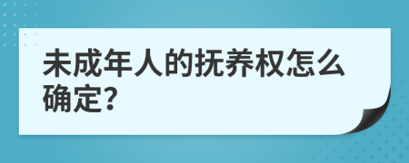 未成年人的抚养权怎么确定？