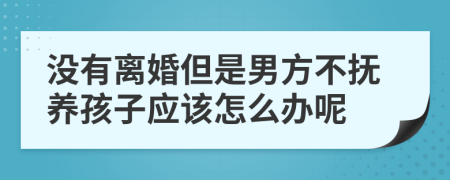 没有离婚但是男方不抚养孩子应该怎么办呢