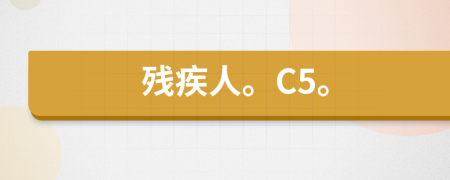 残疾人。C5。