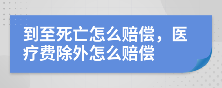 到至死亡怎么赔偿，医疗费除外怎么赔偿